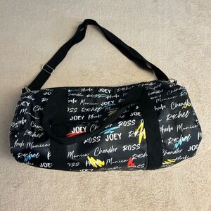 Friends Duffel Bag Black All Over Print Names Gym Travel television series